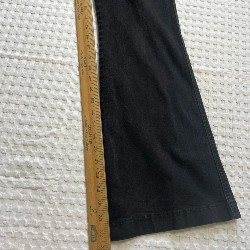 Spanx‎ Flare Jeans XL Women’s High Rise Stretch Slimming Distressed Black